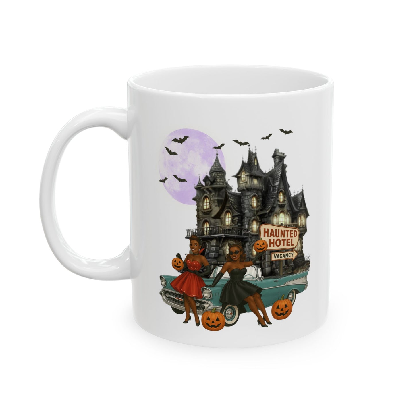 Spooky Halloween Ceramic Mug - Goth Decor, Witchy Gift, Haunted House Coffee Mug, Fall Drinkware, Halloween Party