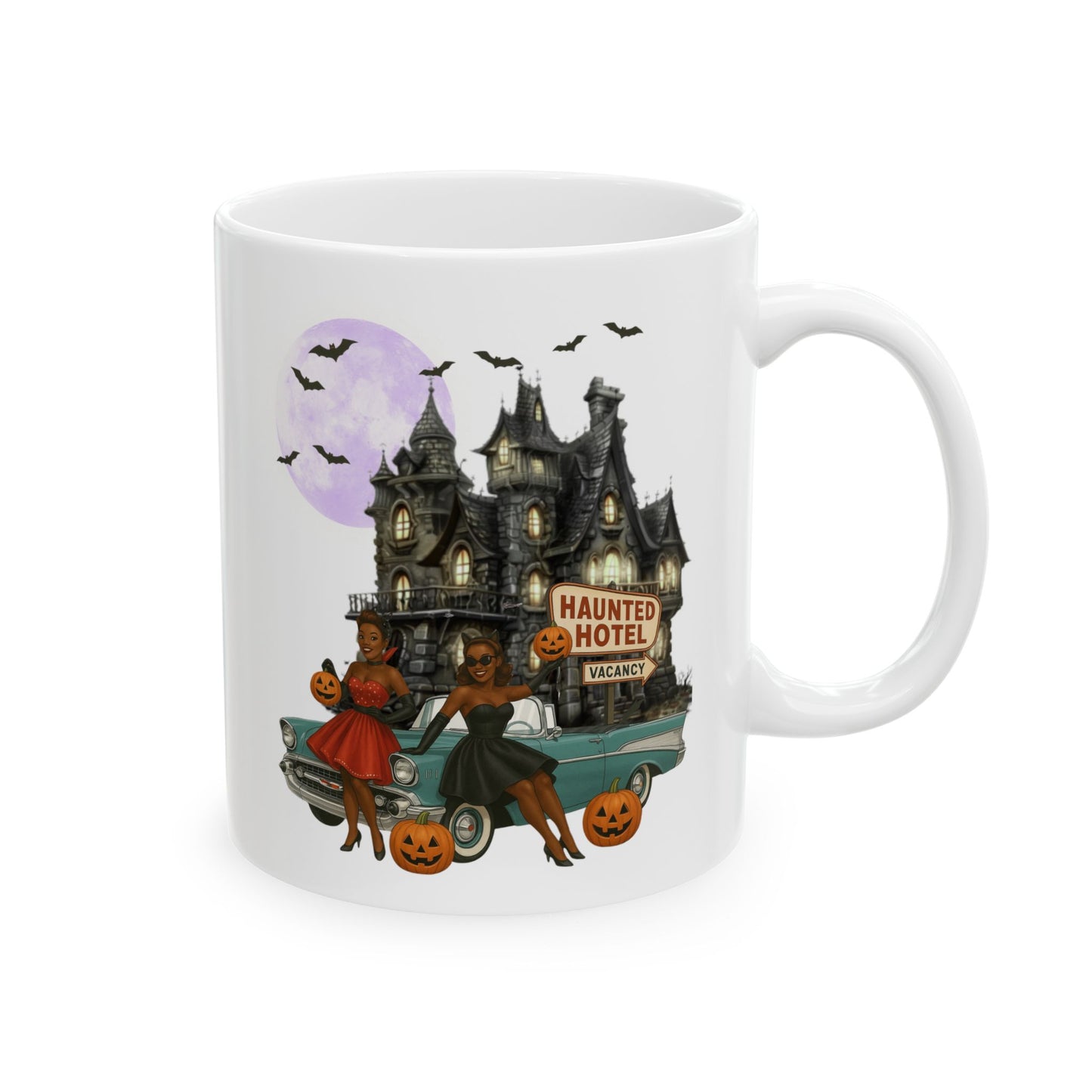 Spooky Halloween Ceramic Mug - Goth Decor, Witchy Gift, Haunted House Coffee Mug, Fall Drinkware, Halloween Party