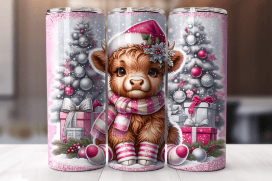 Baby Highland Christmas Cow Tumbler